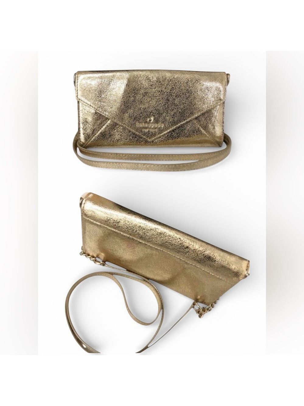 Kate Spade Kylie Harrison St Gold Wallet On Chain WOC Crossbody - Picture 2 of 16